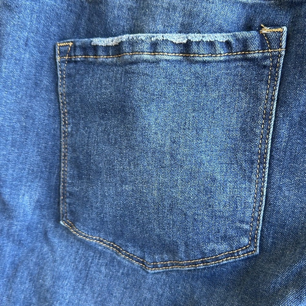 Wide leg blue jeans, size 14 - Picture 6 of 9